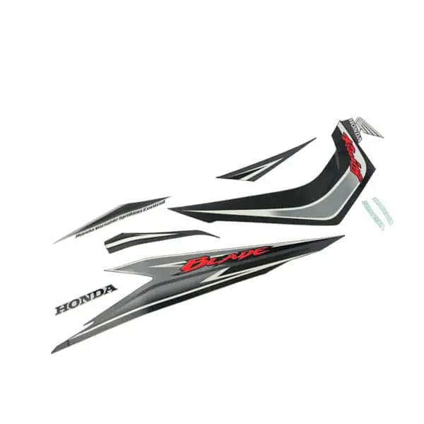 Sticker Body Set Kiri Hitam Silver Honda Blade 110 K07 871X0K07900ZAL 2