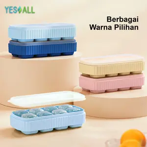 YESALL Cetakan Es Batu Kecil Mini Silikon Beruang Bear Coklat Jelly 6 Sekat Model Tekan Press| Wadah Tempat Es Batu Ice Cube Tray Pencetak Es Batu Aesthetic Kitchenware