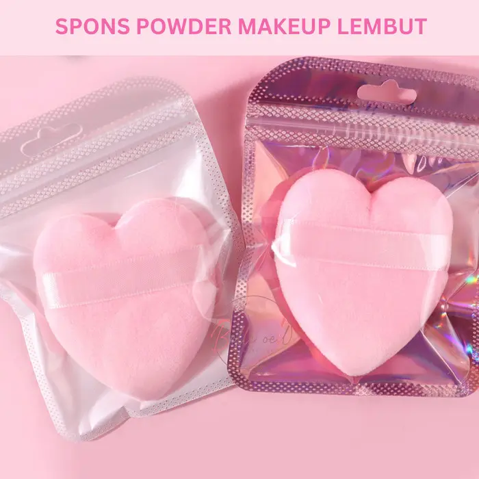SPON BEDAK MAKEUP PUFF TOOLS LEMBUT ( BENTUK LOVE)