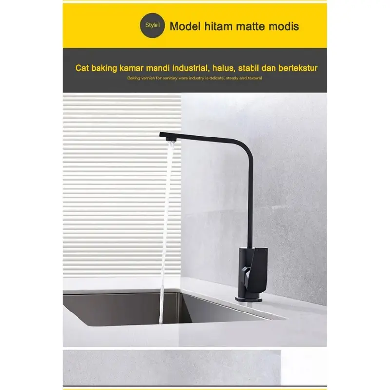 Kran Tembok Air Bak Mandi/Hitam Kran Angsa/Keran Wastafel Dapur/Kran Shower Kran Tembok Panjang 7
