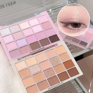 Muge Leen Eyeshadow 20 Warna Glitter Matte Eyeshadow Pallete Matte Pigmented Eyeshadow