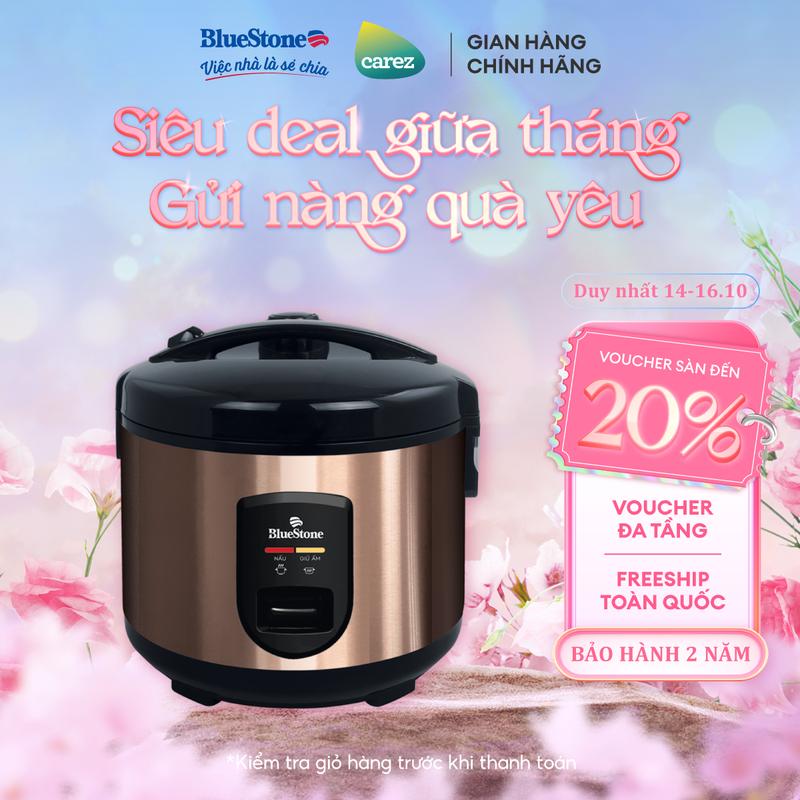 Nồi Cơm Điện Tử Bluestone RCB-5519 700W 1.8 Lít Công Suất Cao Nấu Ngon Chống Dính An Toàn Tiện Lợi Cho Gia Đình 2-4 Người