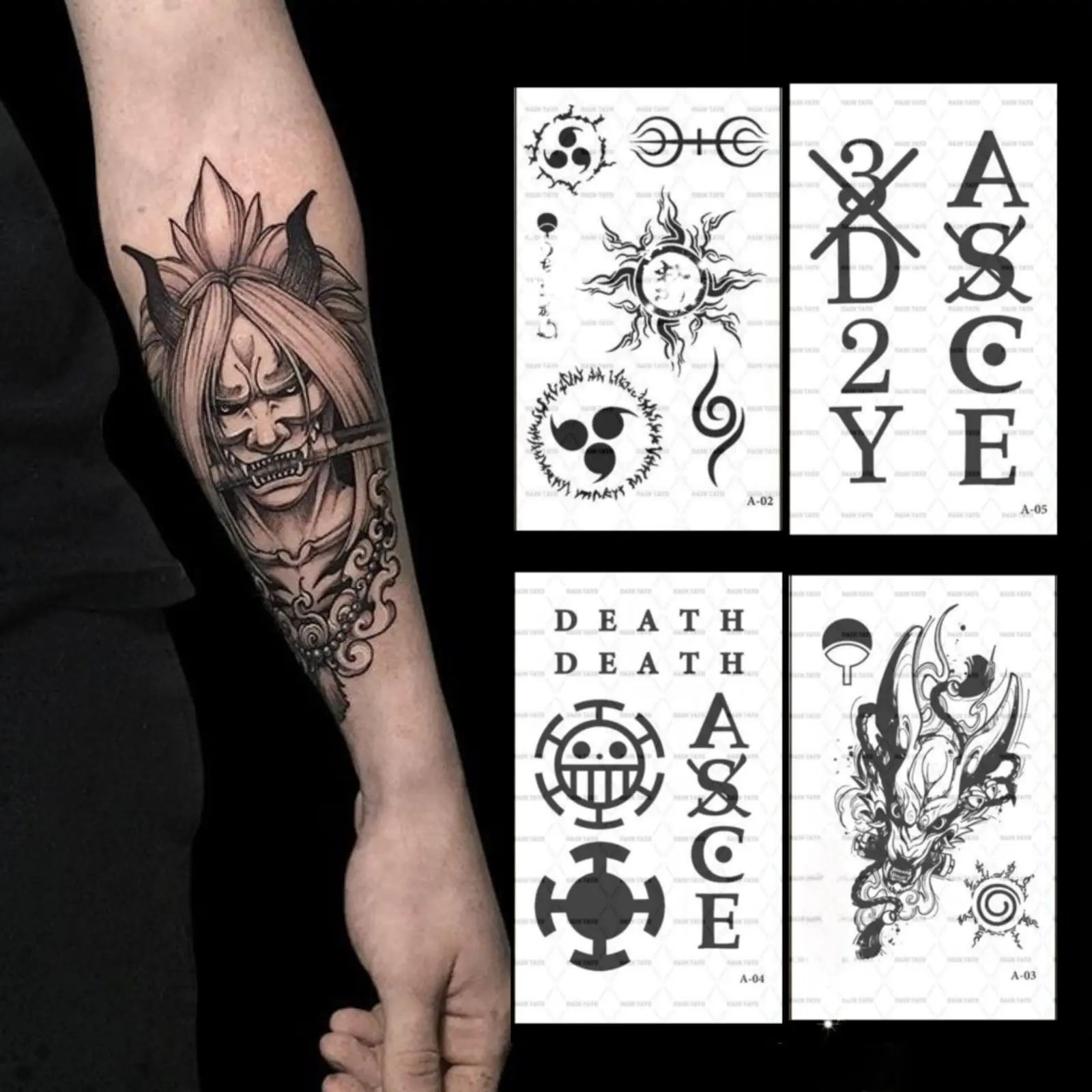 BERTATO-Tato Temporer Tato Motif Animasi / Tato anti air / Tatto temporary semi permanent Motif Animasi Legend Tatto Temporary
