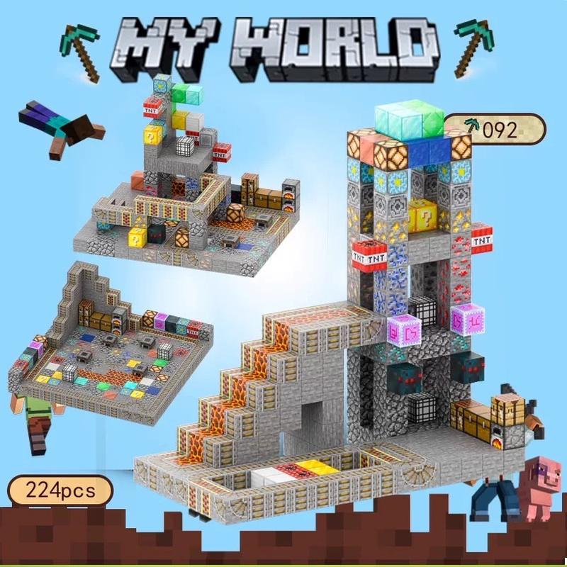  「MUA 100 TẶNG 100 + 5 NHÂN VẬT」Khối tăng nhân vật Bộ chơi Mô hình Lắp Ráp Kiến Trúc Game Minecraft ToyRubik Block Minecraft Nam Chám Tinh Tế Đồ Chơi Lắp Ghép 
