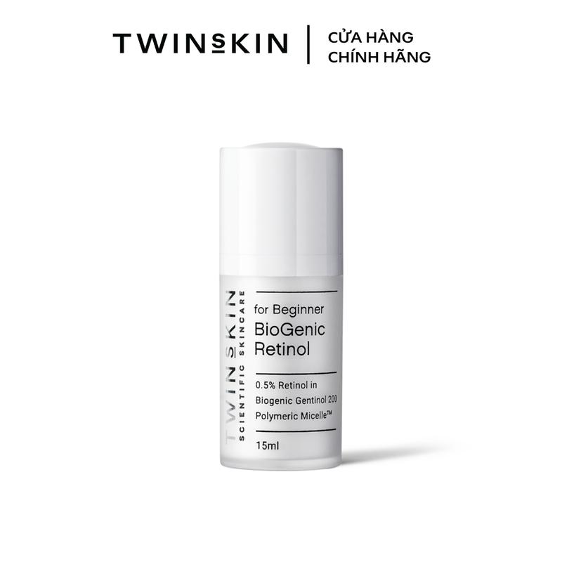  Kem dưỡng dành cho da dầu mụn lão hóa CƠ BẢN TWINS SKIN Biogenic Retinol 0.5% For Beginner Travelsize 15ml 