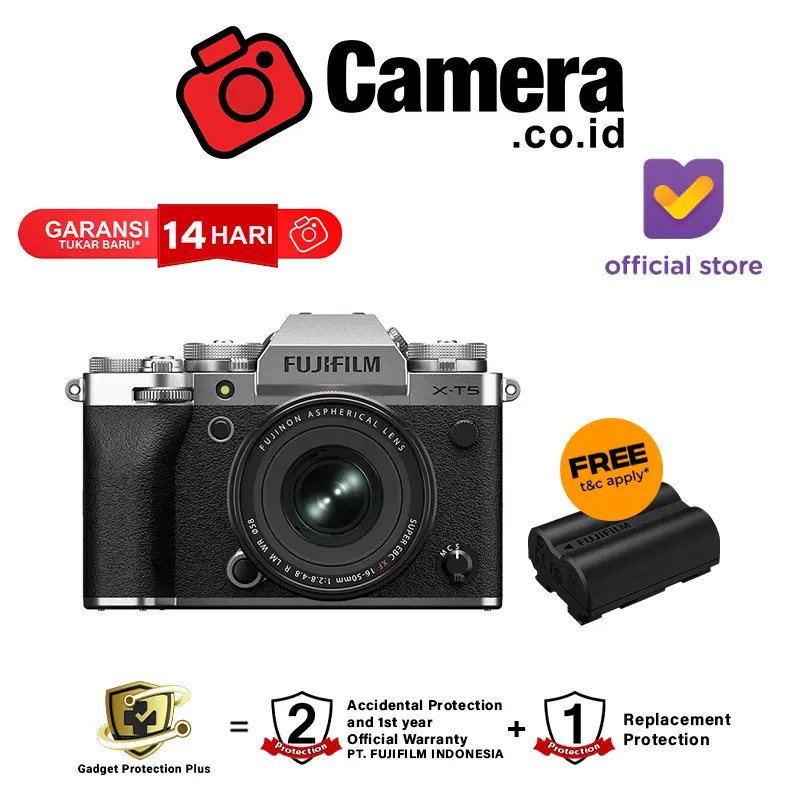 FUJIFILM X-T5 Kit XF 16-50mm f/2.8-4.8 R LM WR Garansi Resmi