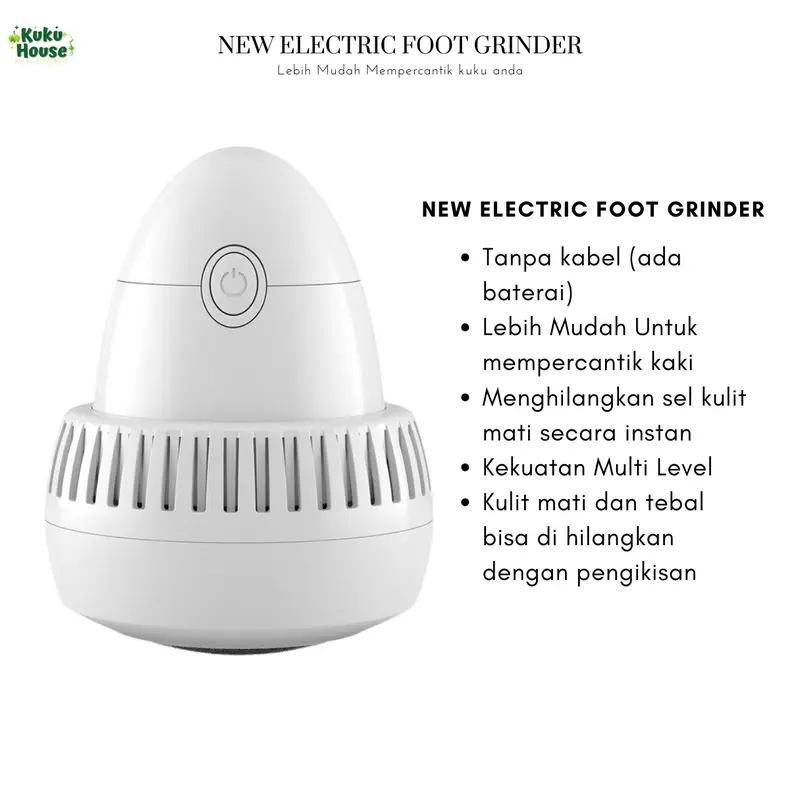 New electric foot grinder/ Alat penghalus Tumit Kaki/ household fully automatic foot grinder / pedicure removal of dead skin and calluses/ pedicure and pedicure machine 1