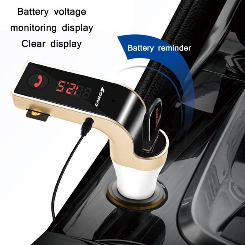 Product Introduction of 【SG Seller】Truslink CAR G7 Wireless Bluetooth AUX Car Kit Handsfree FM Transmitter Radio MP3 Player USB Charger 7