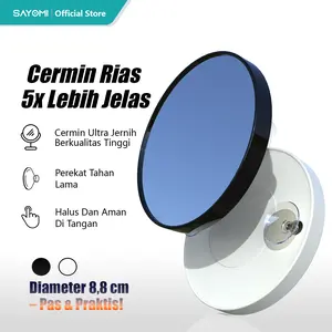 SAYOMI MM01 Kaca Mirror Cermin Rias Mini Portable Perbesar Zoom 5x Lebih Jelas Untuk Make Up Dan Dandan