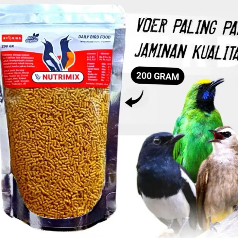 NUTRIMIX VOER KUNING Pakan Burung Murai Kacer Trucuk Jalak 1