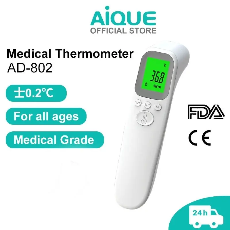 【Factory directly supply】High-precision digital infrared thermometer 1 second temperature measurement non-contact thermometer AD802 thermometer  digital bayi