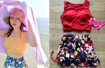 Product Review of Set Đồ Bơi 3 Mảnh Nhiều Sắc Màu AT167 MayBlue Bộ Đồ Áo Bơi Nữ, Quần Bơi Nữ Và Váy Bơi Nữ from S**g s**h 0