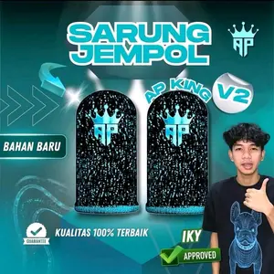 Sarung Jempol AP King V2 Xlkylkyy Aksesoris Gaming Anti Keringat, Logo Reflektif Hologram & Licin Banget Untuk Game Free Fire & Mobile legend
