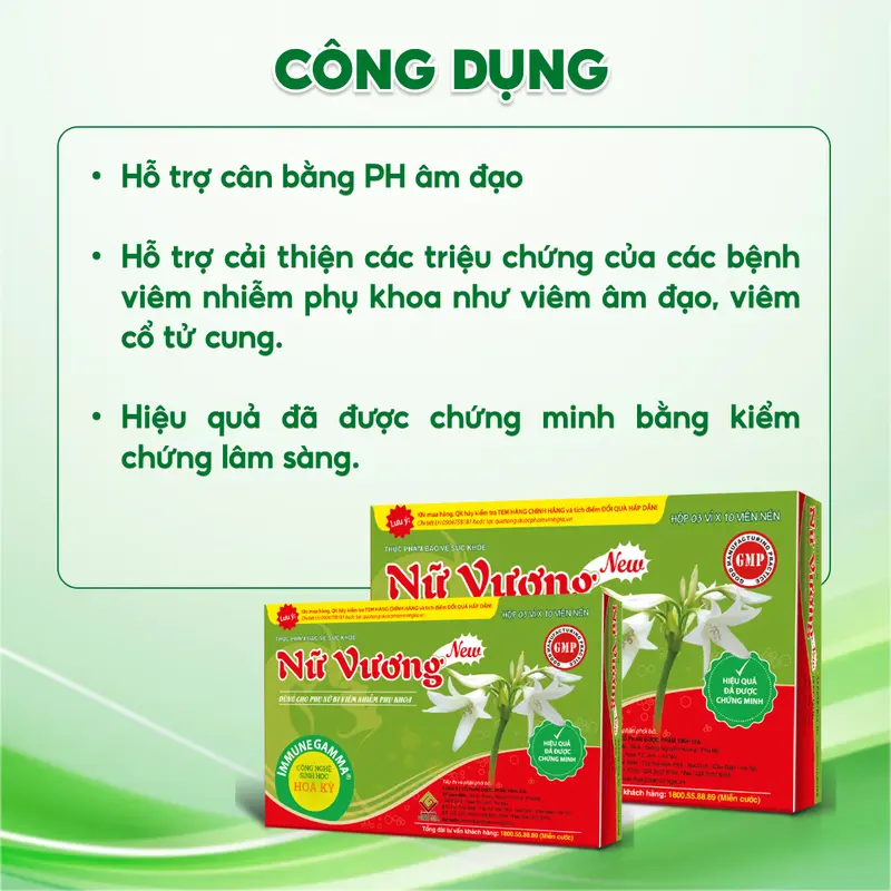 Nữ Vương New - Hỗ Trợ Cân Bằng PH, Giảm Khí Hư, Ngứa Vùng Kín, Viêm Lộ Tuyến - Hộp 30 Viên 3