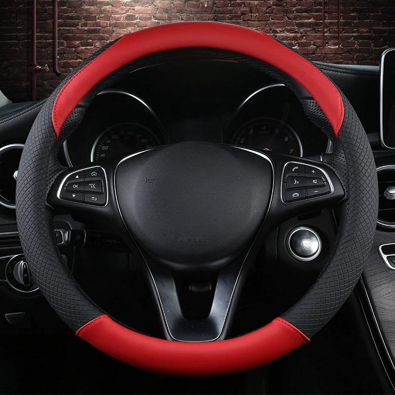 Product Introduction of Advanced PU leather car steering wheel cover, anti slip and wear-resistant, universal for all seasons, car steering wheel cover, car handle cover 3