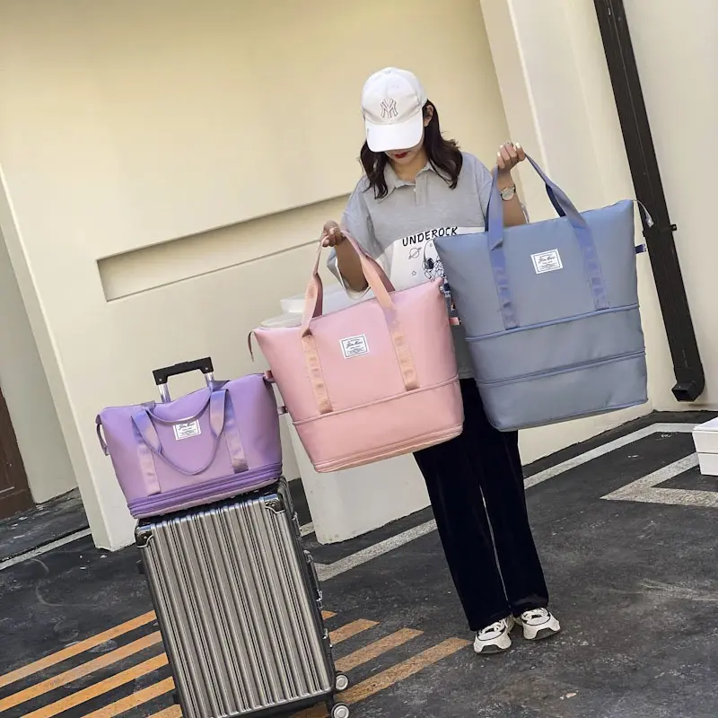 TSA (COD)Tas Travel Lipat Motif Besar 3 Tingkat Foldable Travel Bag Hand Carry Tas Koper Lipat Mudik Jinjing Polos Murah Bag Tas Lipat Travel Besar 2 Tingkat Waterproof Foldbag Wanita 3