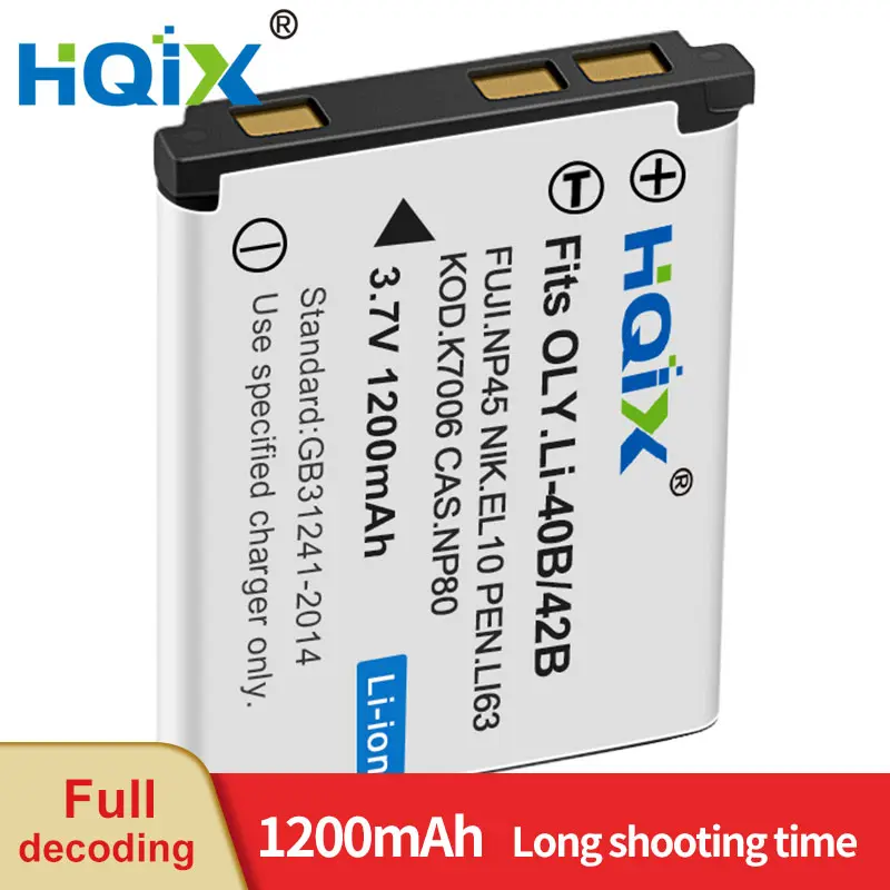 HHQIX cho Nikon COOLPIX S210 S225 S570 S510 S400 S700 S80 S5100 S3000 S520 S200 S600 S220 S230 máy ảnh EN-EL10 pin sạc