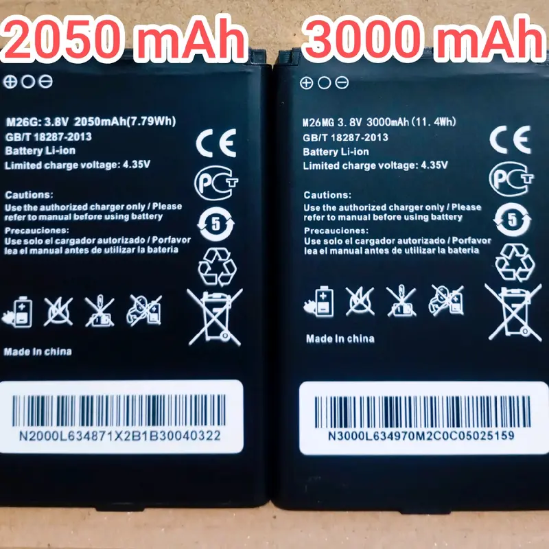 Baterai Mifi Modem Mobile Wifi M26G 2050mAh  M26MG 3000mAh XL Go HKM M21 M22 Tsel Orbit N1 N2 Batre Batere Original 100% Battery 2