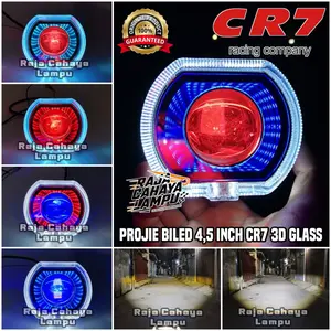 Lampu Projie Biled CR7 SE 2103 3D Glass Cut Off 4.5 Inch Plus Devil Shroud dan Glass 3D Universal Waterproof