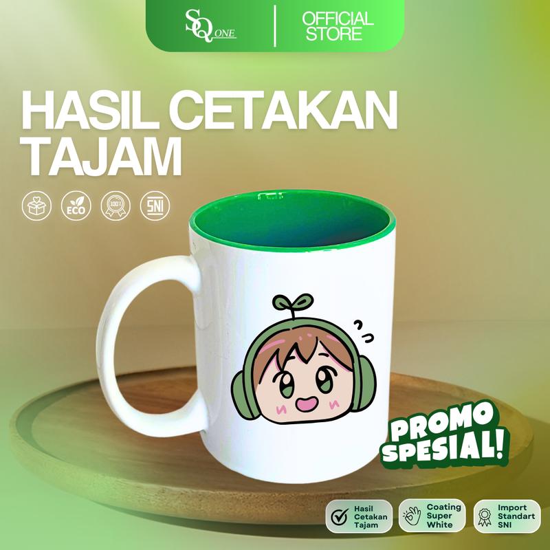 MUG SQONE - MUG WARNA DALAM FULL COLOR BISA CUSTOM DESIGN ATAU FOTO 4