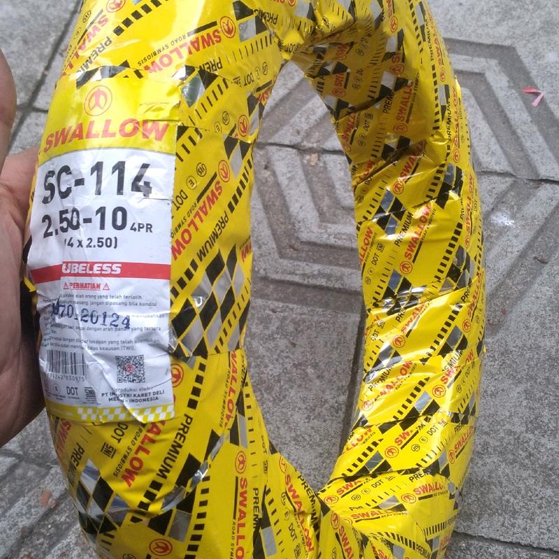 Ban luar sepeda listrik  ukuran 14x250 (250-10) TUBLESS 0