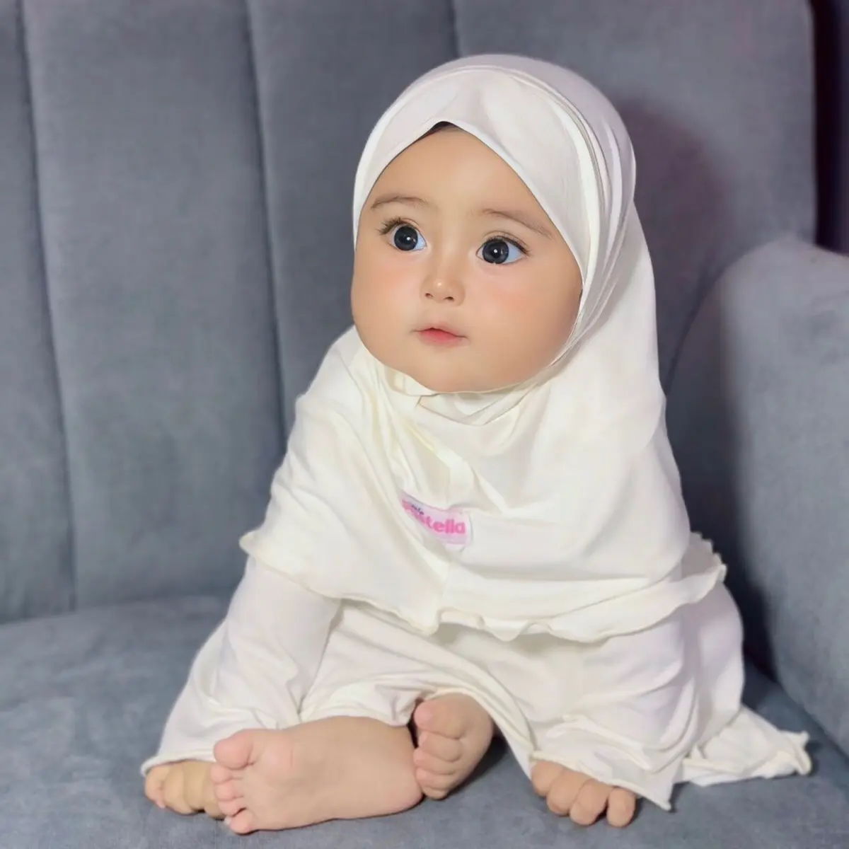 Little Pastella - Gamis Polos Setelan | Gamis Newborn | Gamis Bayi Usia 0-12 Bulan