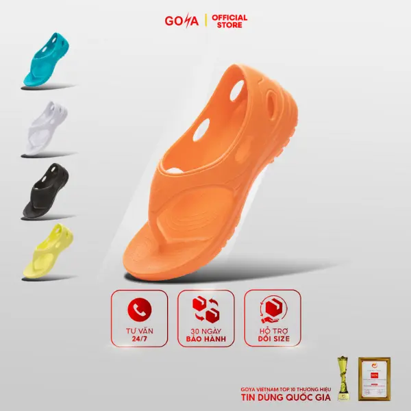Dép Thể Thao Chạy Bộ Goya Sandal Phiên Bản Full Màu Năm 2025 Cam - Phần Đế Eva Cao Cấp Mềm Mại, Chống Trượt Phù Hợp Cho Nam Nữ Đi Bộ, Tập Thể Dục