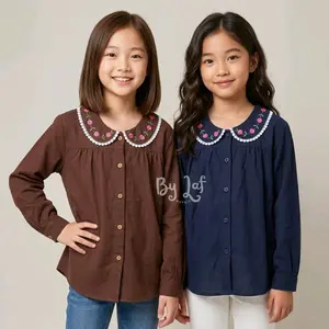 Blouse Atasan Cantik Anak Perempuan Kerah Bunga Bahan Rayon Twill - Blouse Dahlia by Laf