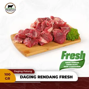Hijrahfood Daging Rendang Sapi SEGAR Potong | Beef Rendang Cutting FRESH /100gram