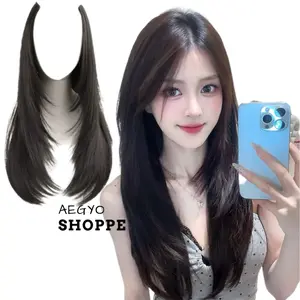 AEGYOSHOPPE - V0428 V0528 V0628 HAIRCLIP BUTTERFLY CUT - hairclip V clip U clip korea layer 40 CM 50 CM 60 CM - korean style rambut palsu wanita korea style aesthetic premium fiber cod Extension