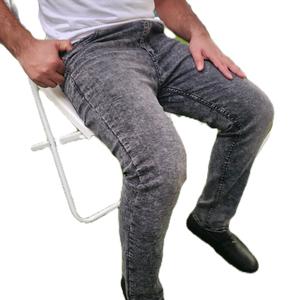 Jeans Skinny Slim Fit Denim Super Stretchable Lelaki Acid Wash 95% Kapas 5% Spandex