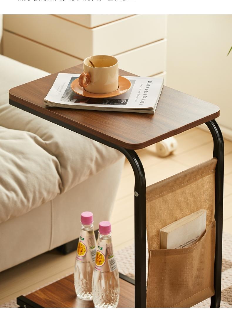 Product Introduction of 【Fast Delivery】Furniture High Quality 40*30*63 Simple Small Coffee Table Living Room Mobile Side Table Sofa Side Table Small Table With Wheels Mini Corner Table Bedside Table Small Tea Table White Tv 17