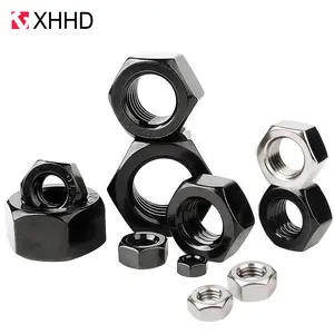 304 Black Hexagon Hex Nuts M1 M1.2 M1.4 M1.6 M2 M2.5 M3 M3.5 M4 M5 M6 M8 M10 M12 M16 M18 M20 M24 304 Stainless Steel Hex Nut