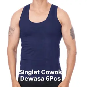 Grosir 6Pcs ELBATEX Kaos Dalam Katun Cowok Dewasa  Berkwalitas