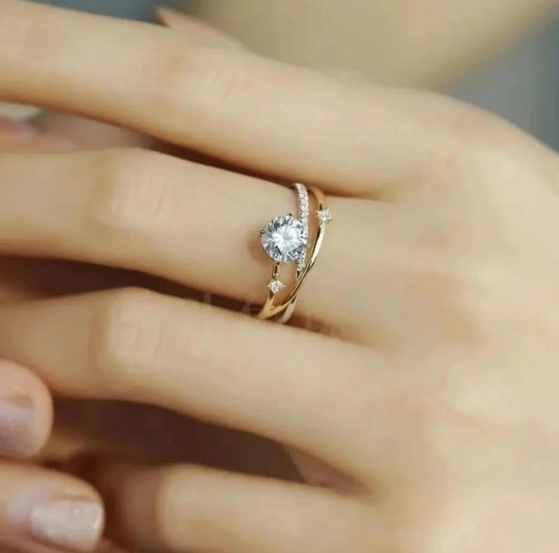 Product Introduction of Moissanite ring [Star Orbit Ring] 1 carat fashion classic Mosaic 4