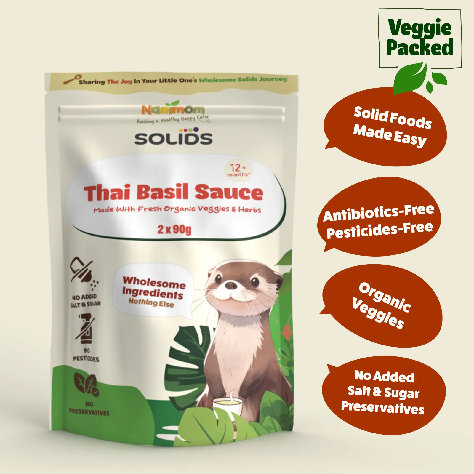 Nanimom Baby Thai Basil Sauce 90gx2