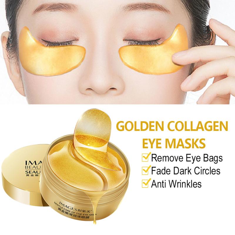 Product Introduction of Gold Collagen Eye Masks 60PCS - Anti-Aging, Dark Circle Reducer, Hydrating Skincare for EyesTopeng Mata Emas Kolagen 60PCS - Anti-Penguburan, 1