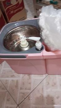 Product Review of 【VD BONBOX】 Alat Pel Lantai 2 in 1 Ember Terpisah Dapat 2 Kain Pel Lantai Ember Terpisah Mop Kain Fiber dengan Spin Mop Ember Dapat Dilepas Alat Pembersih Lantai BCT706 from e**y 0