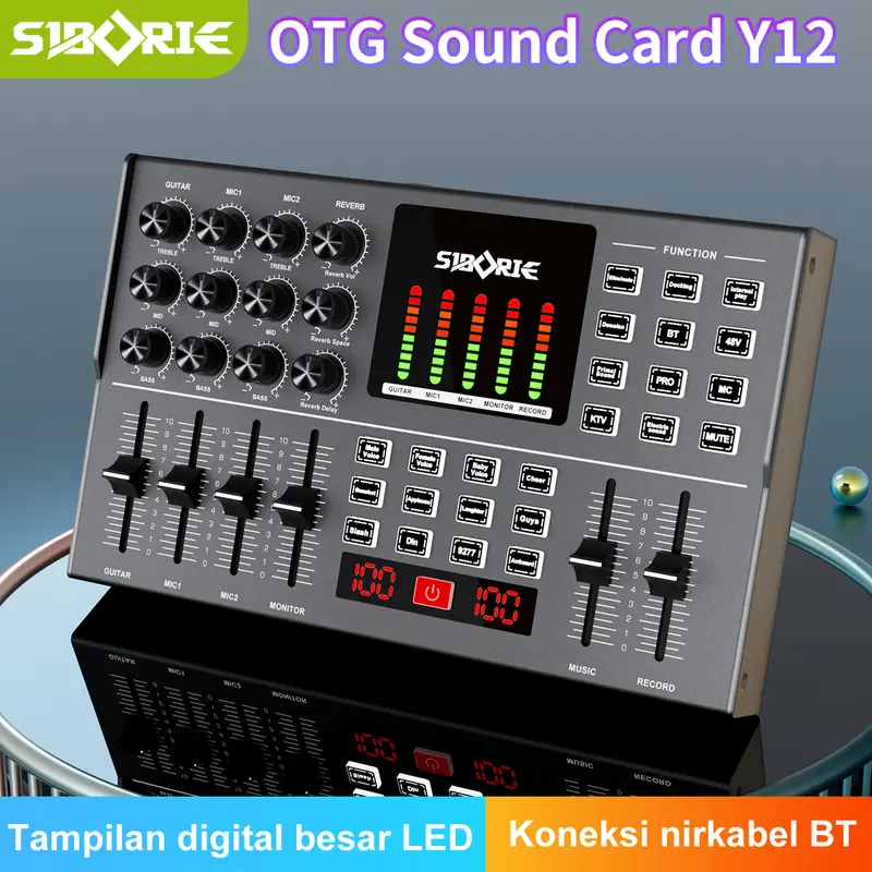 Siborie OTG Digital live soundcard Y12 dilengkapi dengan kabel OTG 0