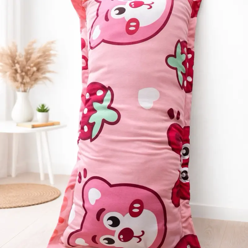 Oneset Bantal Cinta Jumbo Ukuran 100x50 cm Sarung Bantal Sama Raung Cinta Untuk Kamar Tidur Dan Ruang Tamu Motif Lucu
