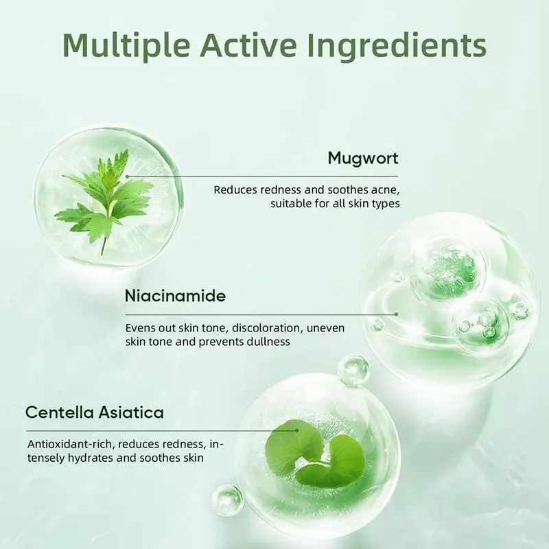 BARUBT Mugwort Clay Mask Stick, Anti Pores & Acne Clay Stick Masker Wajah Face Cleansing Stick, Anti Wajah Blackhead Berjerawat,40g 6