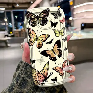 Casing Hp Untuk Samsung Galaxy J4 Plus 2018 J4 Prime Case Kupu-kupu Kartun Casing ponsel Silikon Cesing transparan Kasing Gelombang Kesing Softcase