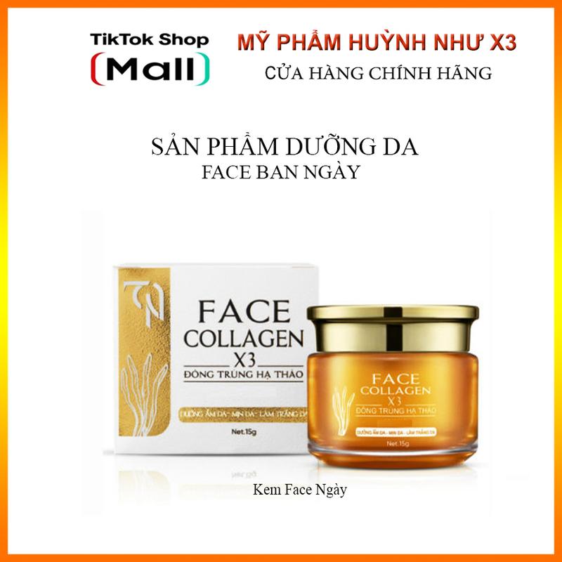 Kem Dưỡng Da Mặt Ban Ngày Collagen x3 - Mỹ Phẩm Đông Anh Huỳnh Như Skincare Dưỡng Ẩm Da