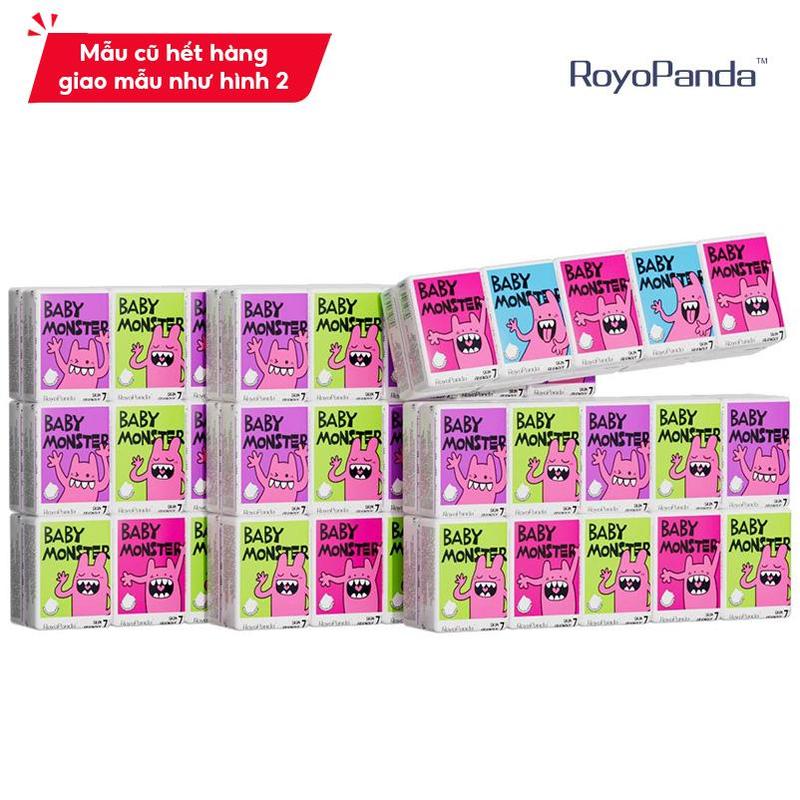 【50 100 Gói Khăn giấy gói mini Cầm Tay ROYO PANDA Kích thước khăn giấy 200 * 200mm Ba lớp 7 tờ gói Khăn giấy mặt khô Thiết yếu khi đi du lịch