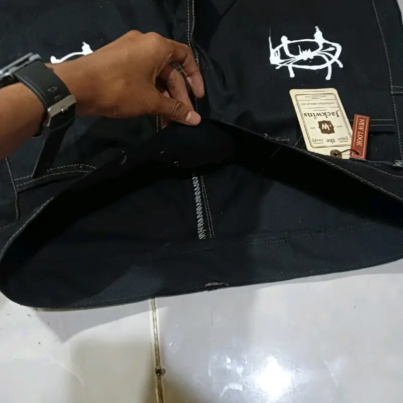 Celana panjang gombrong pria Hitam Dewasa 3