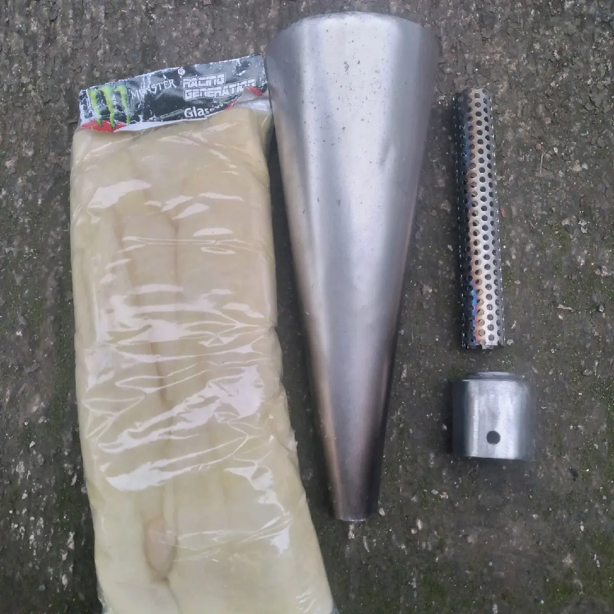 Sarangan knalpot bopad bobok samping padang set corong gratis glaswol