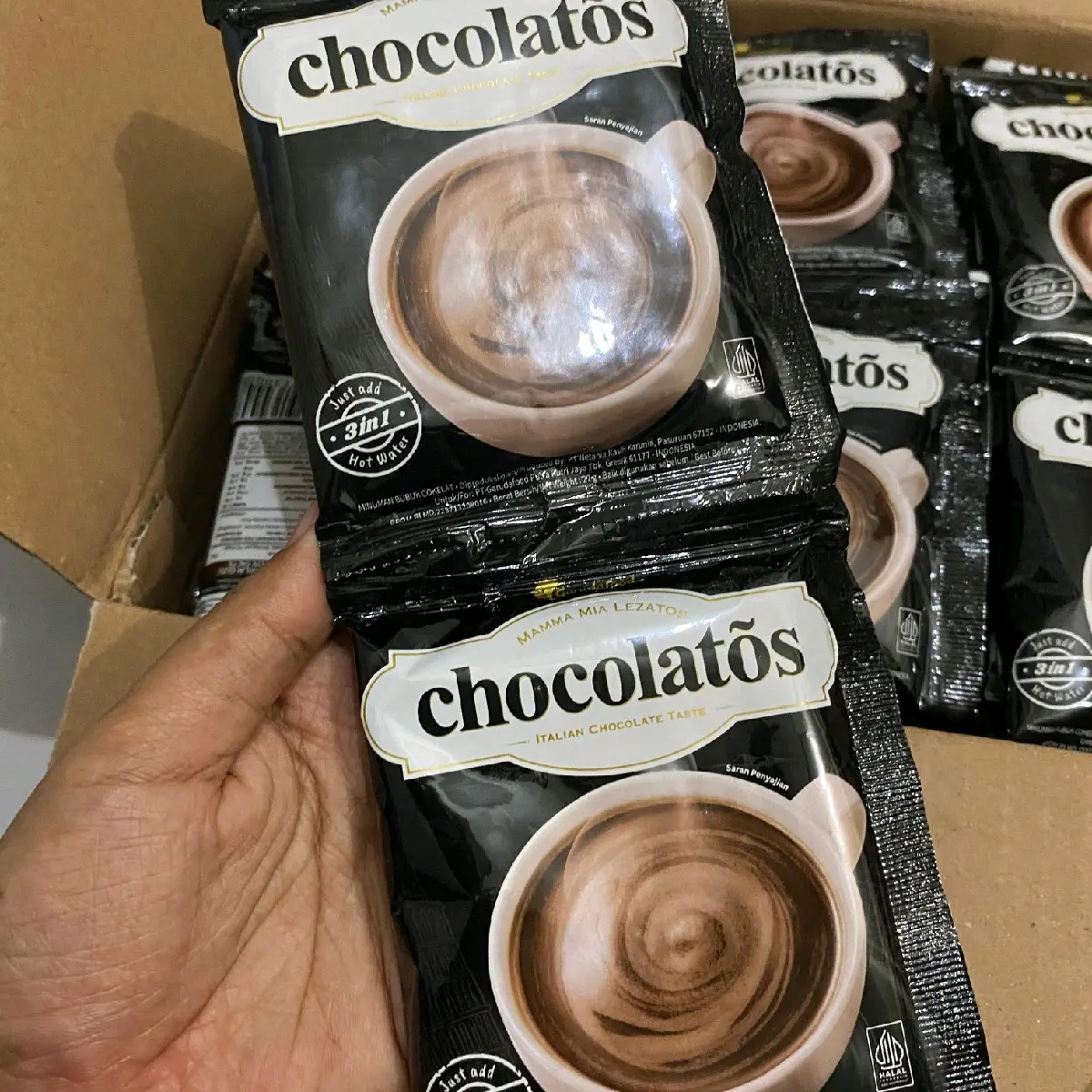 Chocolatos Minuman 1 Renceng Isi 10 Pcs - Coklat Susu - Chocolate Cokelat