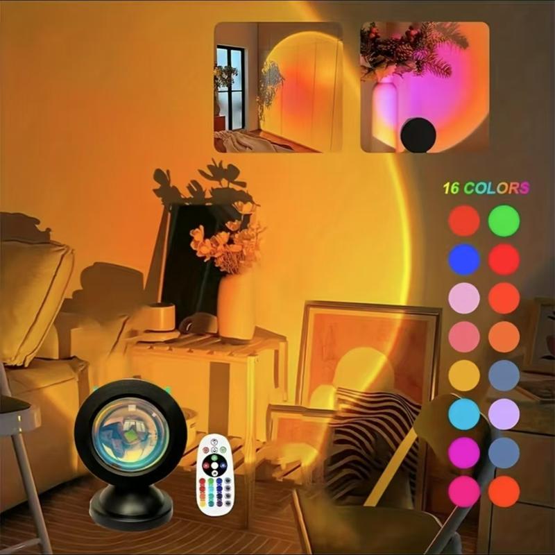 Đèn Hoàng Hôn, Đổi Màu RGB, Điều Khiển Từ Xa, Chiếu Ứng Dụng Sáng Tạo, Mặt Trời Không Bao Giờ Tắt, Đèn Bàn Nền, Thích Hợp Để Trang Trí Bàn Làm Việc