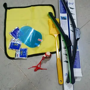 [PAKET HEMAT] Wiper Frameless Mobil untuk Semua Jenis Mobil / Wiper Single Karet 1 Set  (Kiri dan Kanan) kaca  kain  kendaraan  microfiber Motorcycle Windshield karet