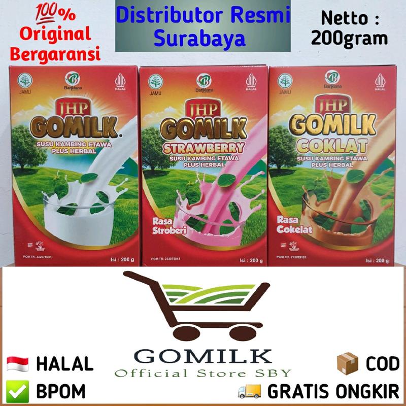 Gomilk Susu Kambing Etawa Bubuk 200gram- Distributor Resmi Surabaya - Original Bergaransi Dairy 0